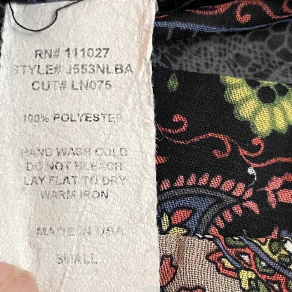 Life Is Swell Women Dolman Top Small Paisley Floral Festival Lightweight Resort - Picture 6 of 8